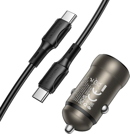 Автомобильное зарядное Borofone BZ32 USB Type-C (золотистый)