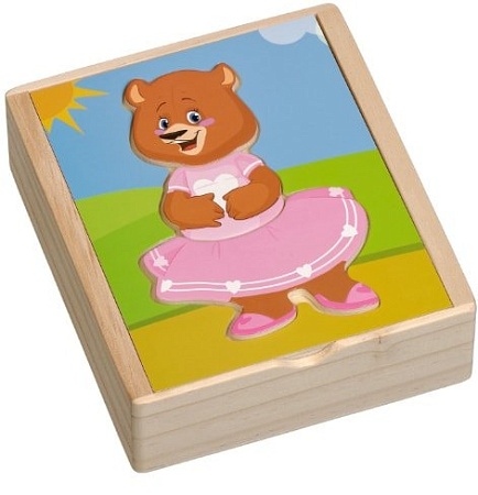 Мозаика/пазл Мир деревянных игрушек Медвежонок Катя Д181а