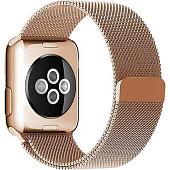 Браслет Rumi Milanese loop металлический для Apple Watch 42/44/45mm (красное золото)