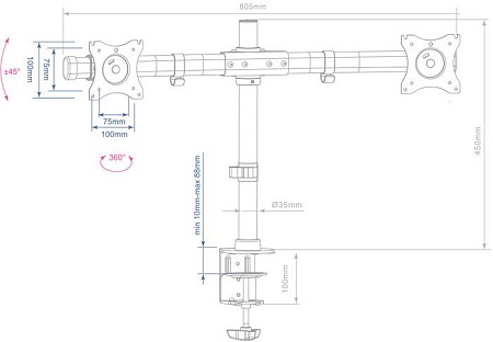 Кронштейн Arm Media LCD-T42