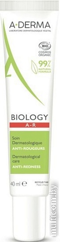 A-Derma Крем для лица Biology дерматологический против покраснений (40 мл)