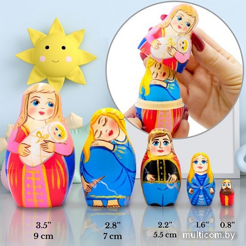 Развивающая игра Брестская Матрешка Спящая красавица (набор 5 шт)