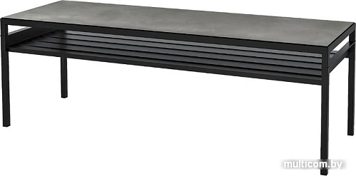 Журнальный столик Ikea Нибода (серый бетон/черный) 304.526.08