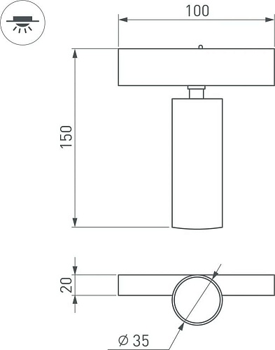 Трековый светильник Arlight Mag-Spot-25-R120-12W Warm3000 033678(1)