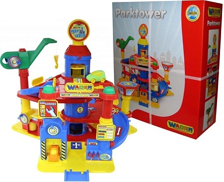 Элемент трека Полесье Паркинг 4-уровневый с автомобилями 37855