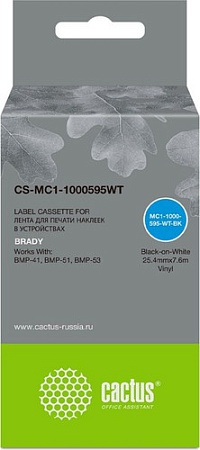 Картридж CACTUS CS-MC1-1000595WT (аналог Brady MC1-1000595WT)