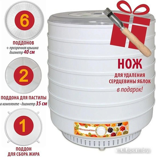 Сушилка для овощей и фруктов Спектр-Прибор Ветерок-2 Люкс (8 поддонов, белый)