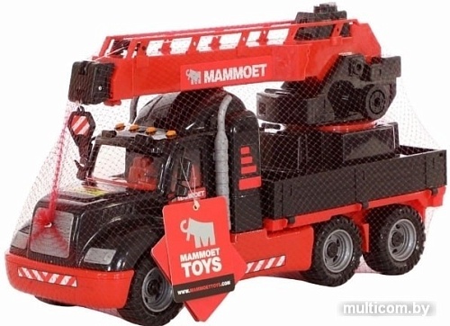 Игрушечный транспорт Полесье Автомобиль-кран с поворотной платформой 56771