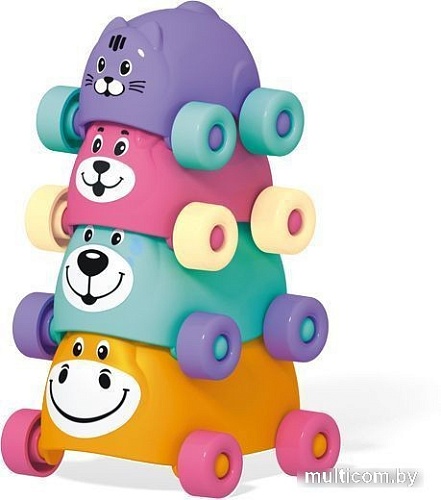 Пирамидка Stellar Зверята-акробаты 01933