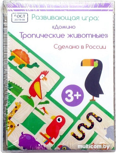 Развивающая игра Paremo Домино Тропические животные PE120-28