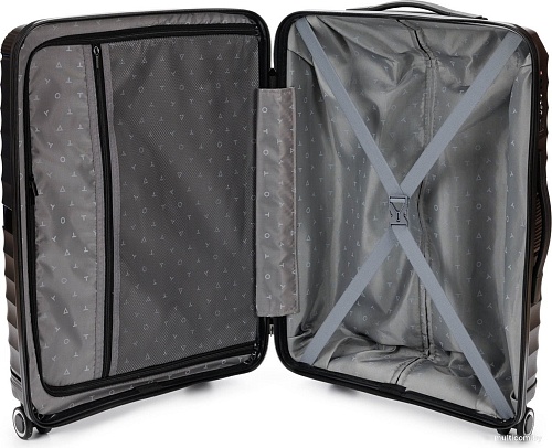 Чемодан-спиннер Torber Nevo T2207M (черный)