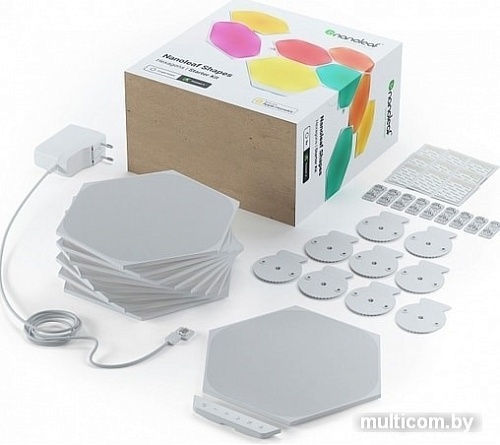 Светодиодная панель Nanoleaf Shapes Hexagon Starter NL42-0002HX-9PK