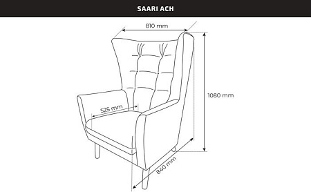Интерьерное кресло Mio Tesoro Саари (dark grey)