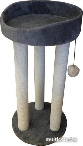 Лежак Cat House Тринога с когтеточкой 0.85 (хлопок серый)
