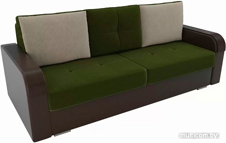 Диван Лига диванов Мейсон 102141 (зеленый/коричневый/бежевый)