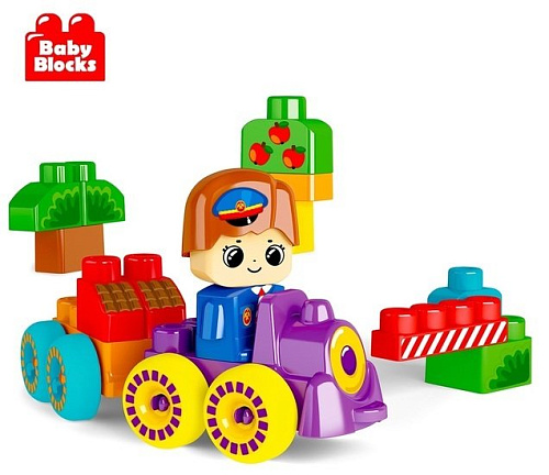 Конструктор Десятое королевство Baby Blocks 03908 Веселый паровозик