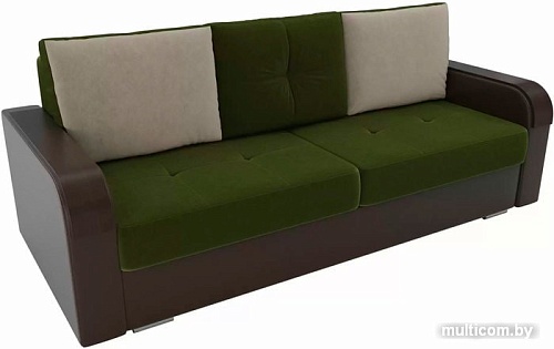 Диван Лига диванов Мейсон 102141 (зеленый/коричневый/бежевый)