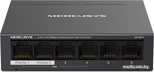 Неуправляемый коммутатор Mercusys MS106LP