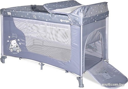 Манеж-кровать Lorelli Moonlight 2 Layers 2021 (blue)