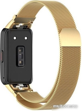 Браслет Rumi Milanese loop металлический для Huawei Band 6 / Honor Band 6 (золотистый)