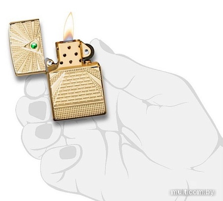 Зажигалка Zippo Armor High Polish Brass Eye of Providence Design 49060