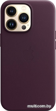Чехол для телефона Apple MagSafe Leather Case для iPhone 13 Pro (темная вишня)
