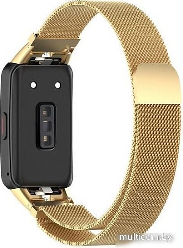 Браслет Rumi Milanese loop металлический для Huawei Band 6 / Honor Band 6 (золотистый)