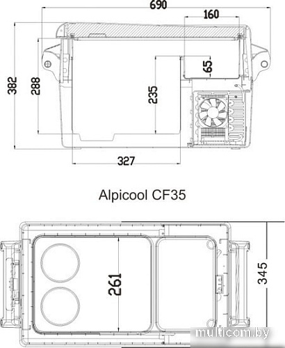 Компрессорный автохолодильник Alpicool CF35