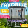 Батут Sundays Favorite Premium 10FT (смайл, с сеткой, с лестницей)