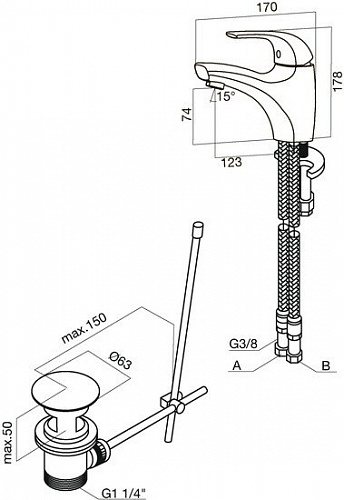 Смеситель AM.PM Sense F7502132