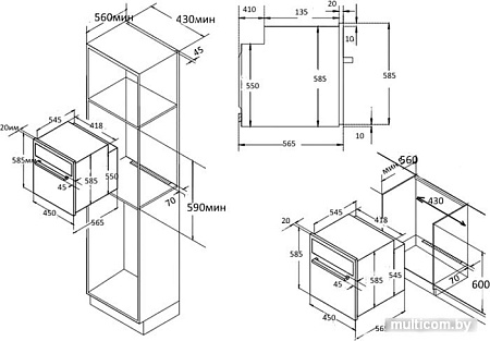 Электрический духовой шкаф Zigmund & Shtain E 145 B