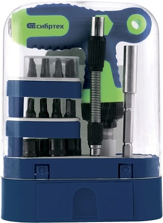 Отвертка с набором СибрТех 13382 (33 предмета)