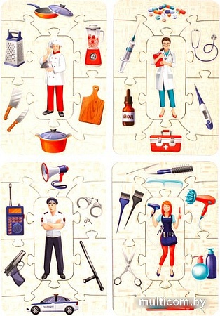 Мозаика/пазл WoodLand Toys Ассоциации. Профессии 147301