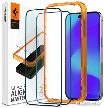 Защитное стекло Spigen Align Master Full Cover для iPhone 14 Pro Max AGL05204 (2 шт)