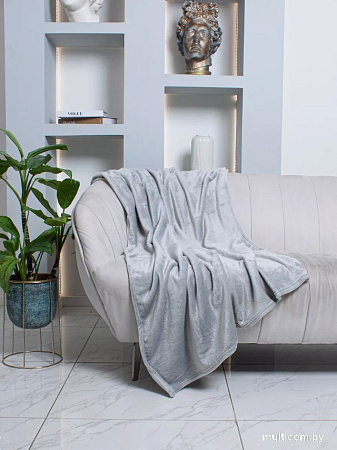 Плед Casa Conforte Royal Flannel 200x220 6155394 (светло-серый)