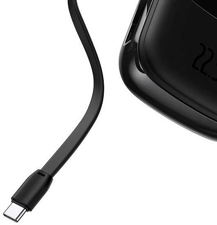 Внешний аккумулятор Baseus Qpow Pro with cable Type-C built-in 22.5W 20000mAh (черный)