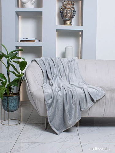 Плед Casa Conforte Royal Flannel 200x220 6155394 (светло-серый)