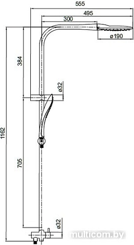 Душевая система IDDIS Leaf LEASB1FI76
