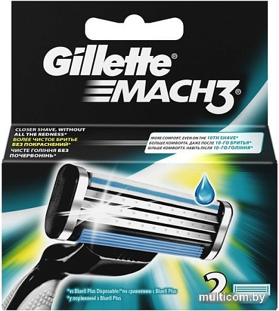 Сменное лезвие Gillette Mach3 (2 шт)