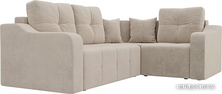 Угловой диван Mebelico Кембридж угловой 108810 (правый, велюр, бежевый)