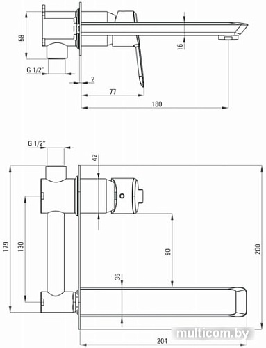 Смеситель Deante Arnika BQA 054L