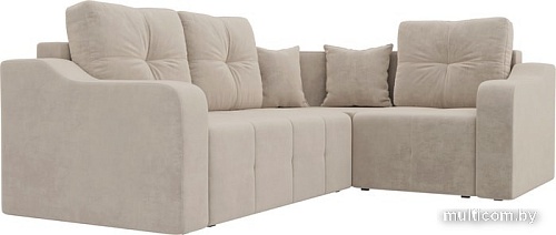 Угловой диван Mebelico Кембридж угловой 108810 (правый, велюр, бежевый)