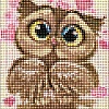 Алмазная мозаика Wizardi Влюбленный филин WD296