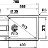 Кухонная мойка Franke Sirius 2.0 S2D 611-78 XL (435) Tectonite 143.0628.368 (оникс)