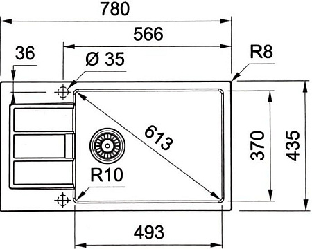 Кухонная мойка Franke Sirius 2.0 S2D 611-78 XL (435) Tectonite 143.0628.368 (оникс)