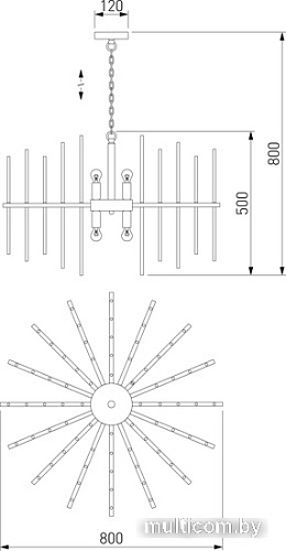 Подвесная люстра Bogate's Smart 356/8
