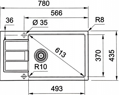 Кухонная мойка Franke Sirius 2.0 S2D 611-78 XL (435) Tectonite 143.0628.368 (оникс)