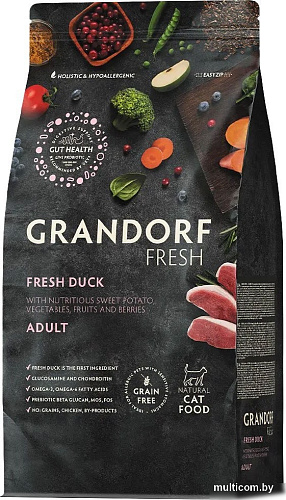 Сухой корм для кошек Grandorf Adult Fresh Duck&Sweet Potato (2кг)