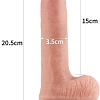 Реалистичный фаллоимитатор Lovetoy Dual-Layered Liquid Silicone Nature Cock 21 см LV4005 Flesh