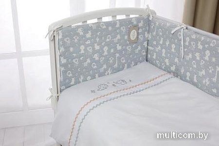 Постельное белье Perina Toys зверюшки голубые 6 предметов ТС6-02.2 (голубой)
